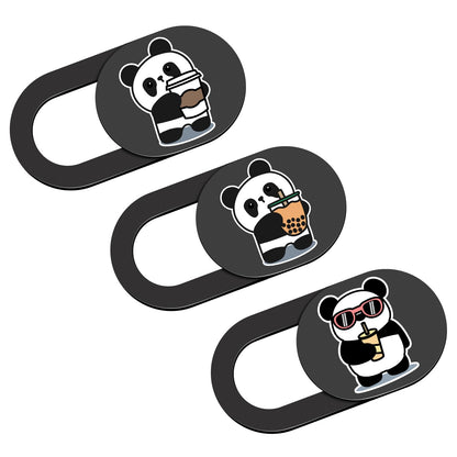 Laptop Camera Cover Slide, Panda Webcam Cover, 0.02 inch Cute Laptop Accessories for iPhone iPad iMac MacBook Pro Air Laptop PC Smartphone Tablet, Camera Privacy Covers Protect Your Visual Privacy