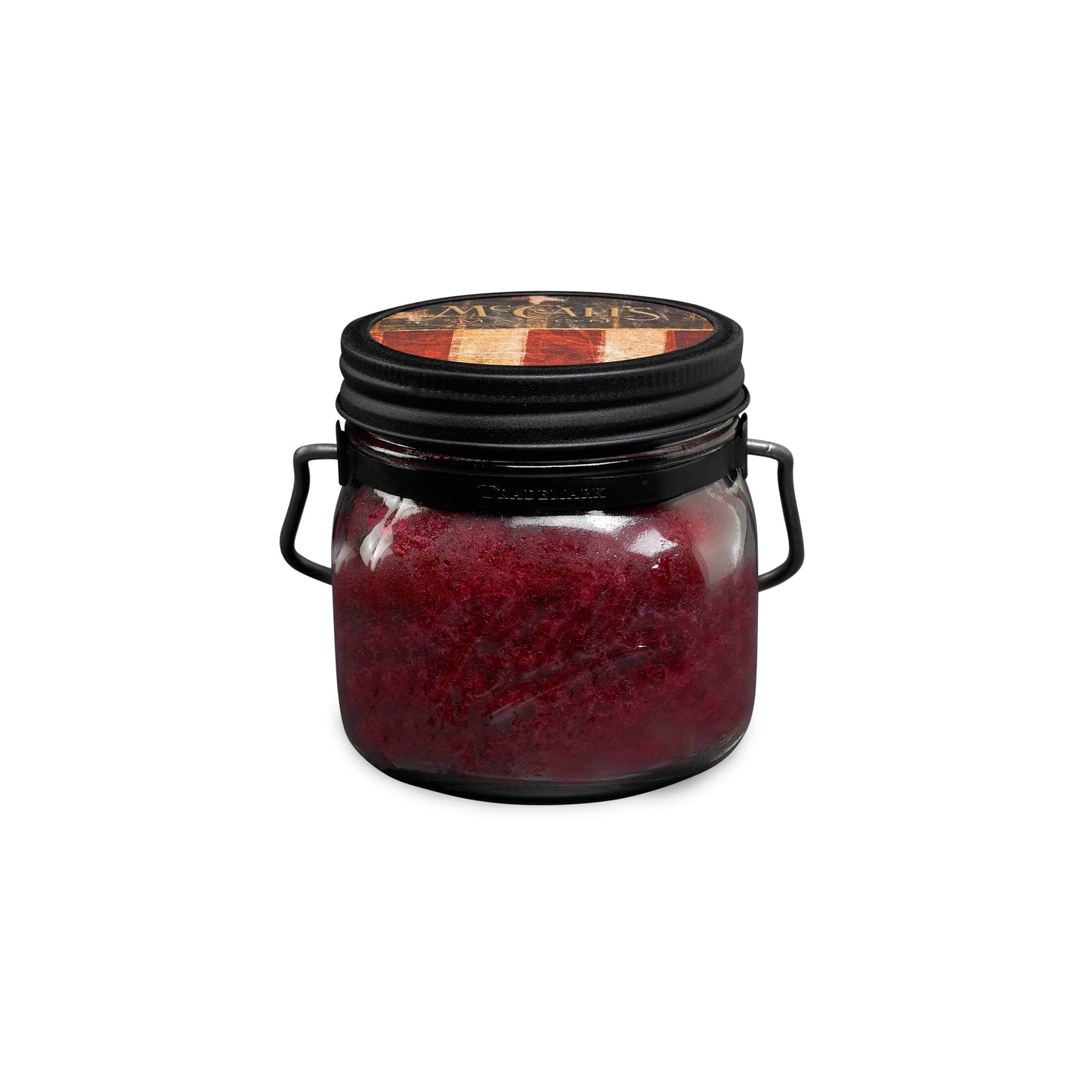 McCall’s Candles | Chocolate & Berries | 16 oz Two-Wick Scented Candle | USA-Poured | Vintage Mason Jar with Carrying Handle | Raspberry & White Chocolate Fragrance