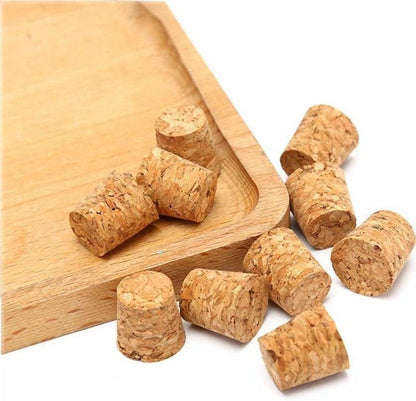10 Pcs Brown Natural Soft Wood Wine Corks, Cork Stoppers Wine Bottle Stopper Wooden Tapered Cork Plugs For Wine Beer Bottle Crafts, Wine Making