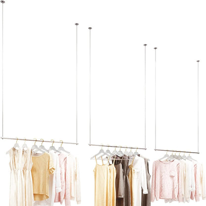 KYTGFH Clothes Rack, Height Adjustable Display Rack, Clothing Store, Ceiling Clothes Rack, Wedding Dress, Hanging Shelf, Wall Hanger, Commercial Room Organizer, Shelf,B,100cm