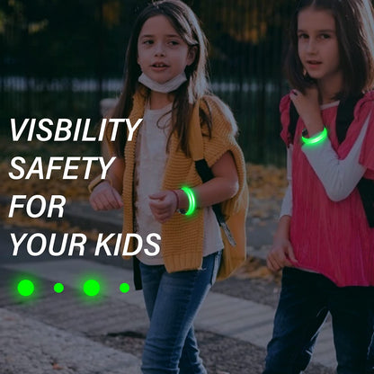 Molbory LED Bracelet USB, Pack of 4 LED Reflective Band Light Bracelet Running Bracelet Light Strip Children's Light Strips Reflective Band Light for Jogging Running Running Sports