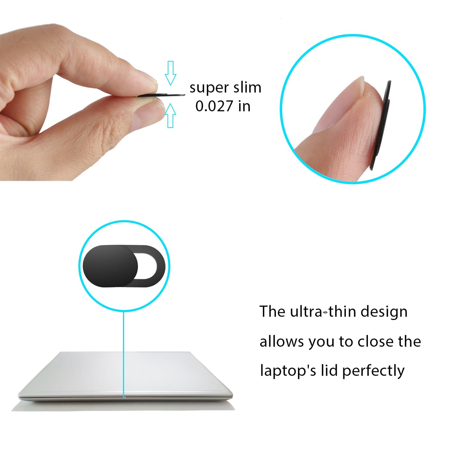 Laptop Camera Cover Slide, 12 Pack Webcam Cover, Phone Camera Cover, Ultra-Thin Computer Slide - Fits Most Laptop, Desktop, PC, Tablet, Smartphone to Protect Your Privacy and Security
