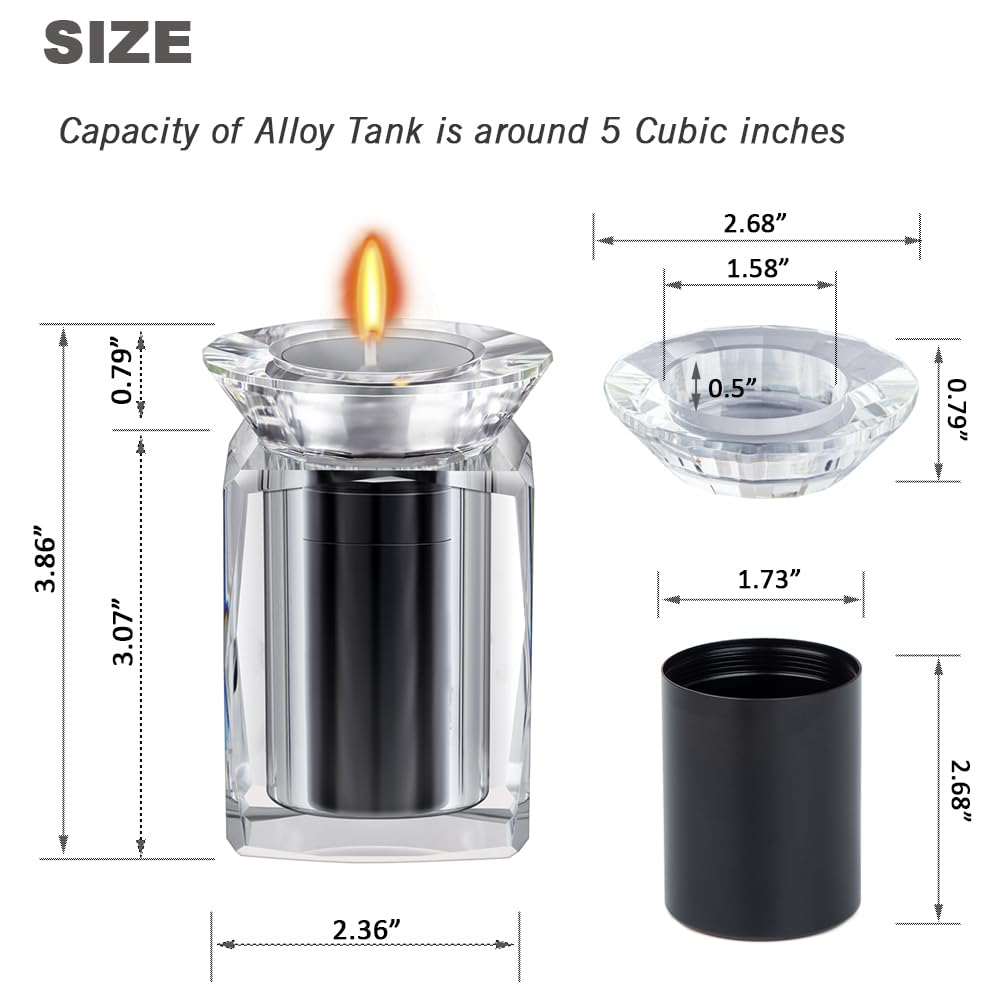 IFOLAINA Small Urn Miniature Crystal Urns Ashes Cremation Keepsake Holder for Ashes Adult Male Human Pet Dog Remember Your Love One Lost