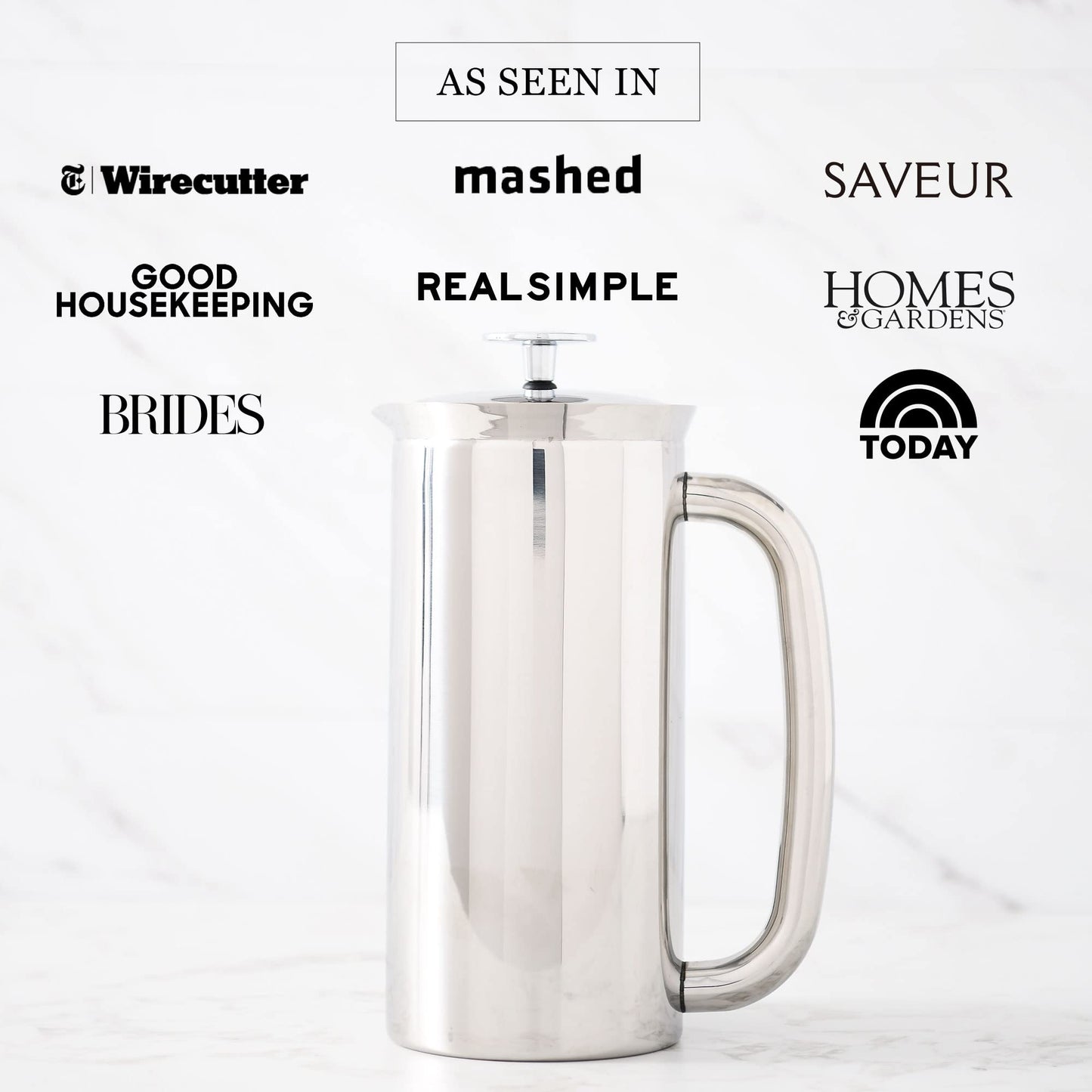 ESPRO - P7 French Press - Double Walled Stainless Steel Insulated Coffee and Tea Maker with Micro-Filter - Keep Drinks Hotter for Longer (Polished Stainless Steel, 18 Oz) Cleaning Powder