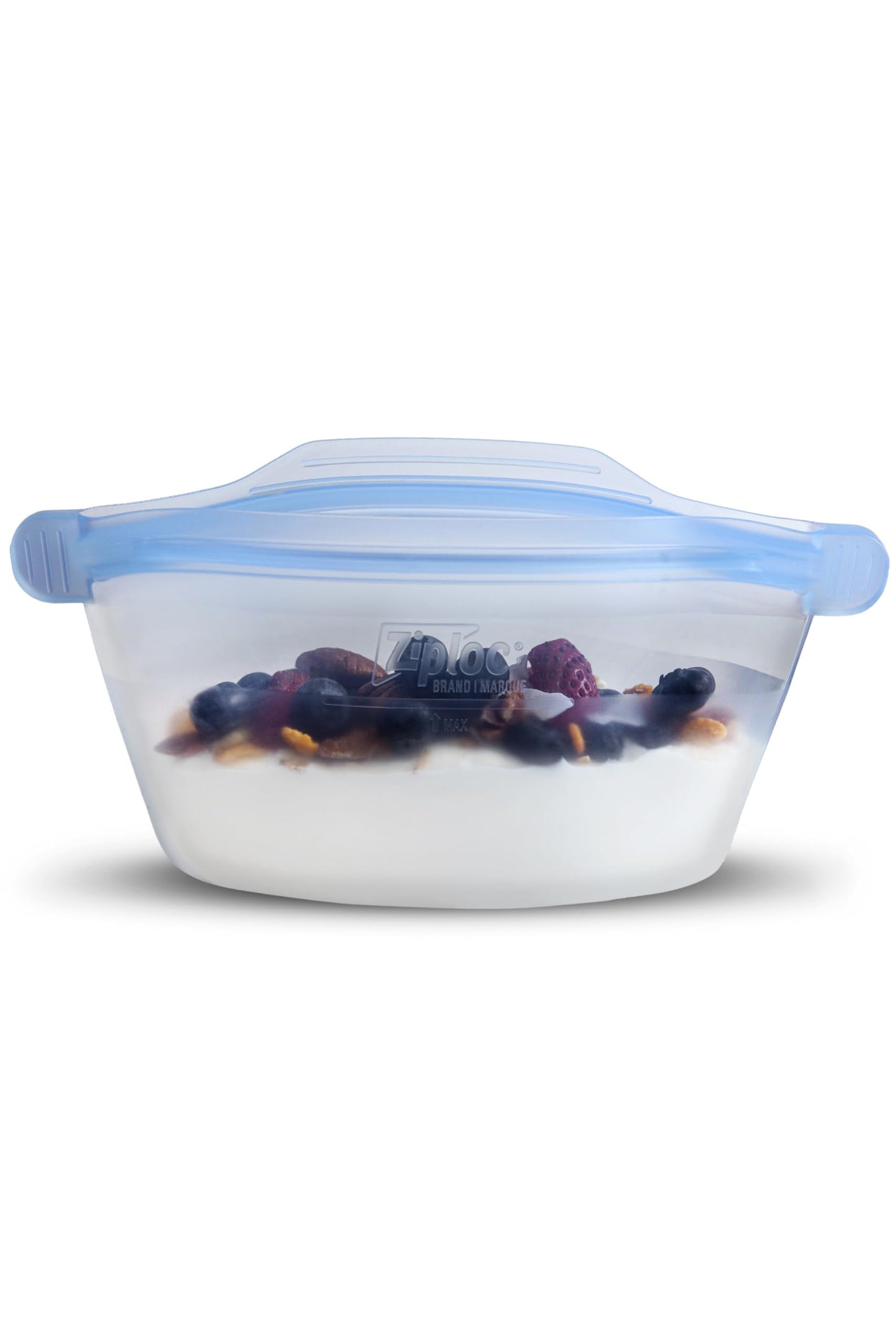 Ziploc Endurables Small Container, 2 Cups, Reusable Silicone Bags and Food Storage Meal Prep Containers for Freezer, Oven, and Microwave, Dishwasher Safe, 2 Pack