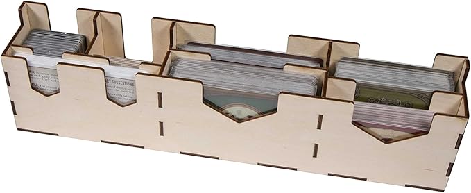 The Broken Token Game Organizer Compatible with Scythe - Wooden Game Organizing Box with Multiple Trays