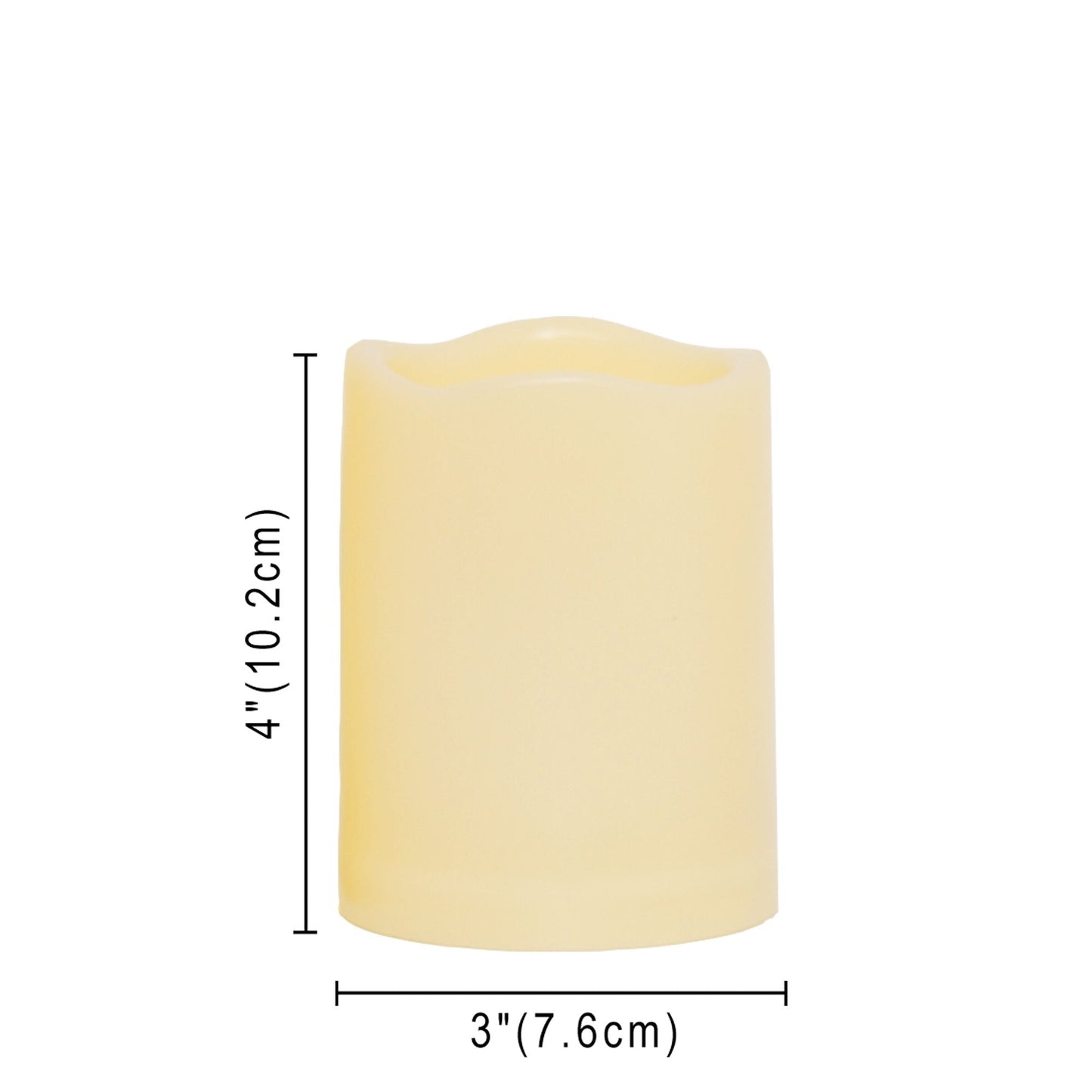 2 PCS 3" x4" Waterproof Outdoor Battery Operated Flameless LED Pillar Candles with Timer Flickering Plastic Resin Electric Decorative Light for Lantern Patio Garden Home Decor Party Wedding Decoration