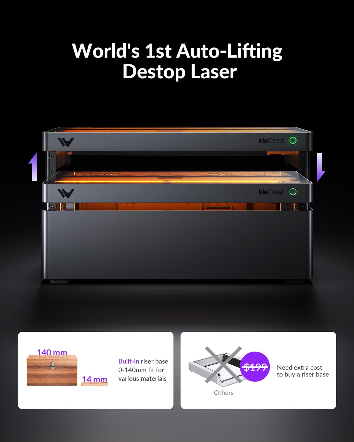 WECREAT Vision Pro 45W Laser Cutter with 137” Auto Conveyor Feeder & Rotary Pro, HD Camera & Auto-Lifting, Laser Cutter Cuts 1” Wood, Full Enclosure Laser Engraver Machine for Wood and Metal, Acrylic