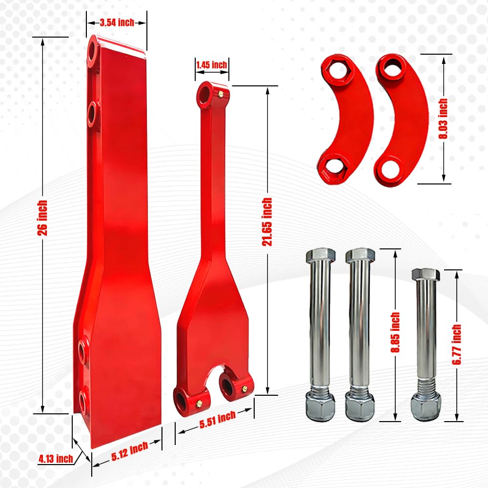 AvmrLc Professional 26 Inch Mini Excavator Extension Arm for 0.8-2 Ton Excavators, Heavy Duty Steel Structures, Quick Change Excavator Boom Arm, Ditch Digging & Trenching Boom with Extended Reach