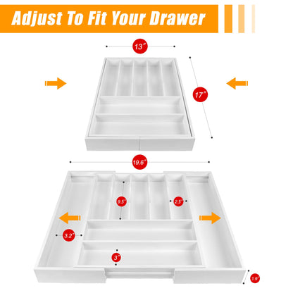 Kitchen Silverware Drawer Organizer and Storage Cabinet Utensil Rack Bathroom Counter Vanity Extra Large Big Cooking Drawer Organizers Countertop Pantry Storage Cabinet Best Kitchen Must Haves 2025