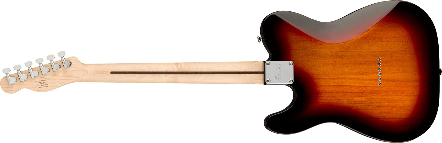 Squier Affinity Series Telecaster Electric Guitar, with 2-Year Warranty, 3-Color Sunburst, Maple Fingerboard