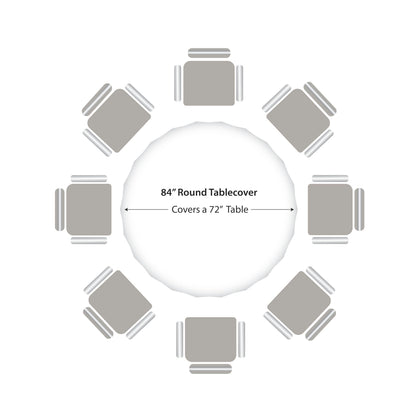 Party Dimensions White Disposable Plastic Tablecloth for Round Tables (12 Pack) 84 inches Table Cloths for Parties, Events & Weddings, Indoors & Outdoors, Plastic Table Cover