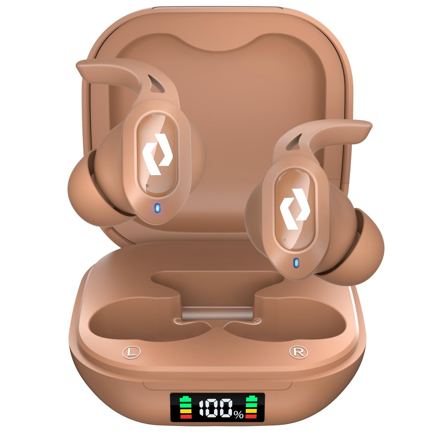 Wireless Ear buds Bluetooth Earbuds Wireless Charging Case Waterproof Headphones Built in Microphone Stereo Bass 64H Playback LED Power Display for iPhone Android Phones Computer Sports Gaming Workout