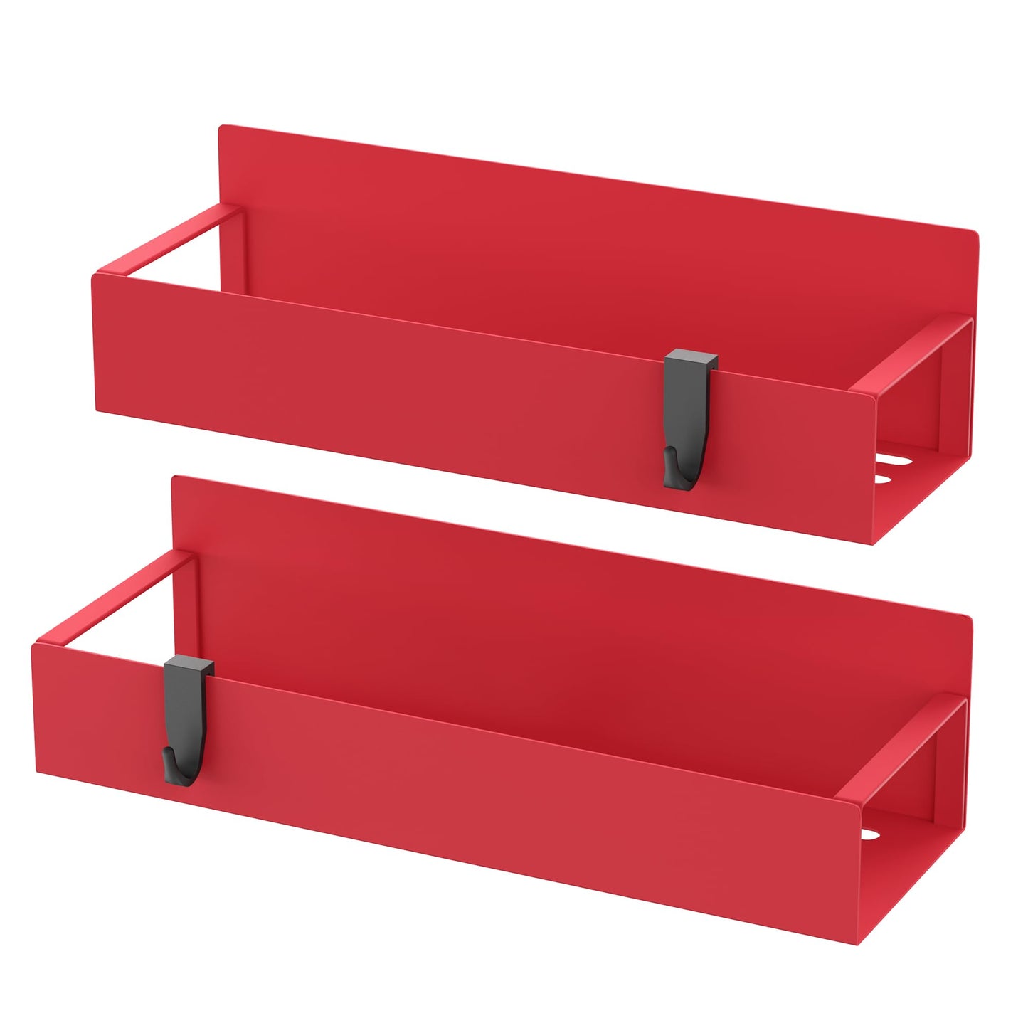 Metal 4 Pack Magnetic Spice Storage Rack Organizer for Refrigerator and Oven, Black Fridge Organizers and Storage