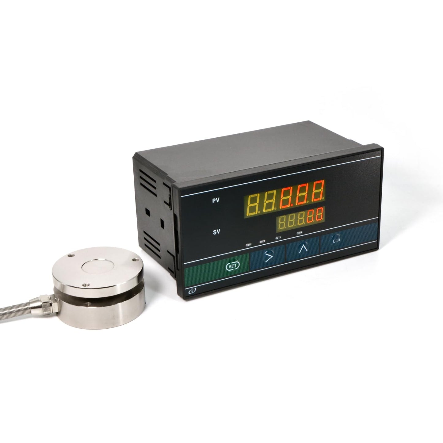 Load Cell Sensor with Indicator Display,Compression Force Weight Pressure Scale Sensor Two Sets of Relay Outputs Peak Recording (0-20KG with Indicator)