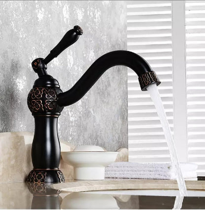 Simply Copper 19" Oval Copper Drop In Bathroom Vanity Sink with Dragonfly Design with Daisy Drain & 9" ORB Faucet