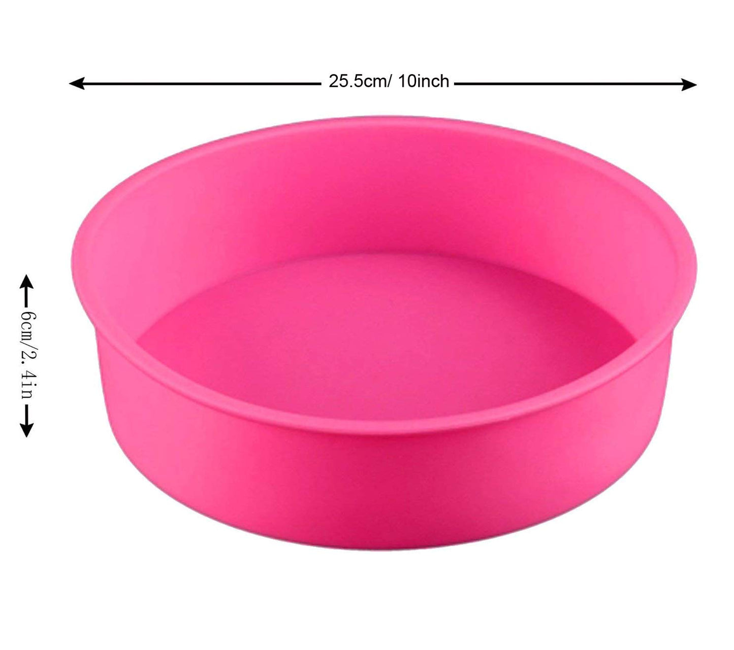 KOOTIPS Baking Silicone 10-Inch Round Cake Pan Baking Mold, BPA Free, Non-Stick European-Grade Silicone, 2.16-Inches Deep