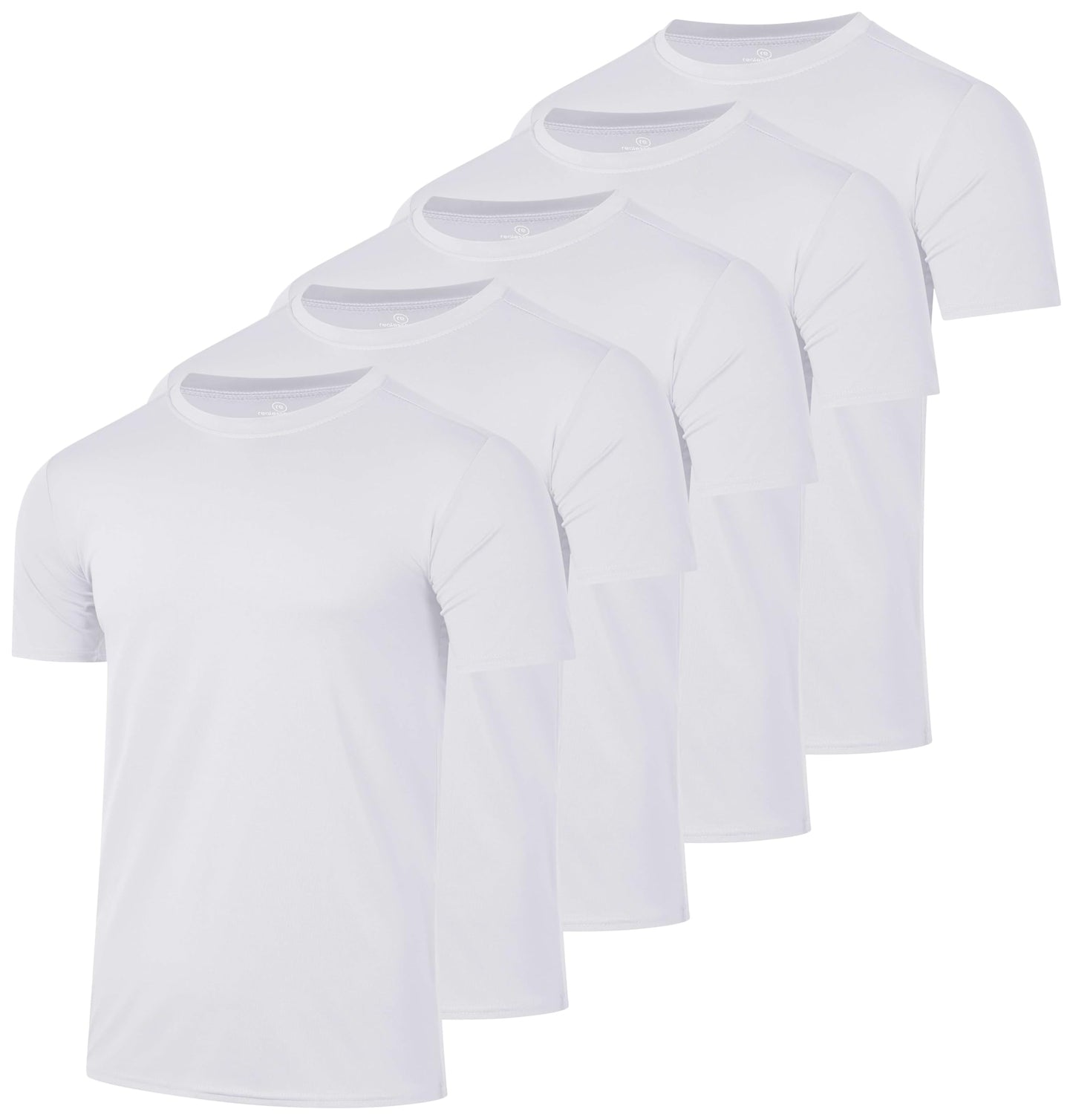 5 Pack Men’s Active Quick Dri Dry Fit Crew Neck T Shirts Athletic Running Gym Workout Short Sleeve Tee Tops Camisas para Hombres Summer