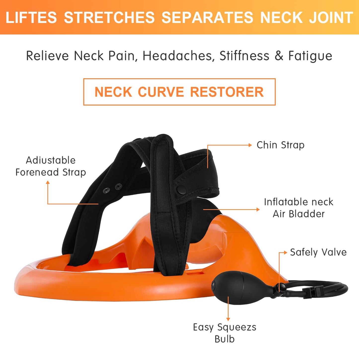 ECOGUN Posture Neck Exercising Cervical Spine Hydrator Pump - Relief for Stiffness, Restores Neck Curve