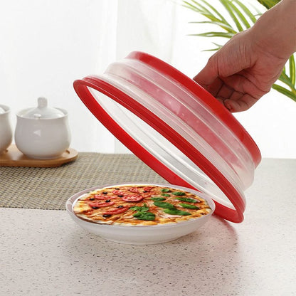 Collapsible Microwave Splatter Cover, Microwave Plate Cover With Steam Vent(12.3 IN,gray)