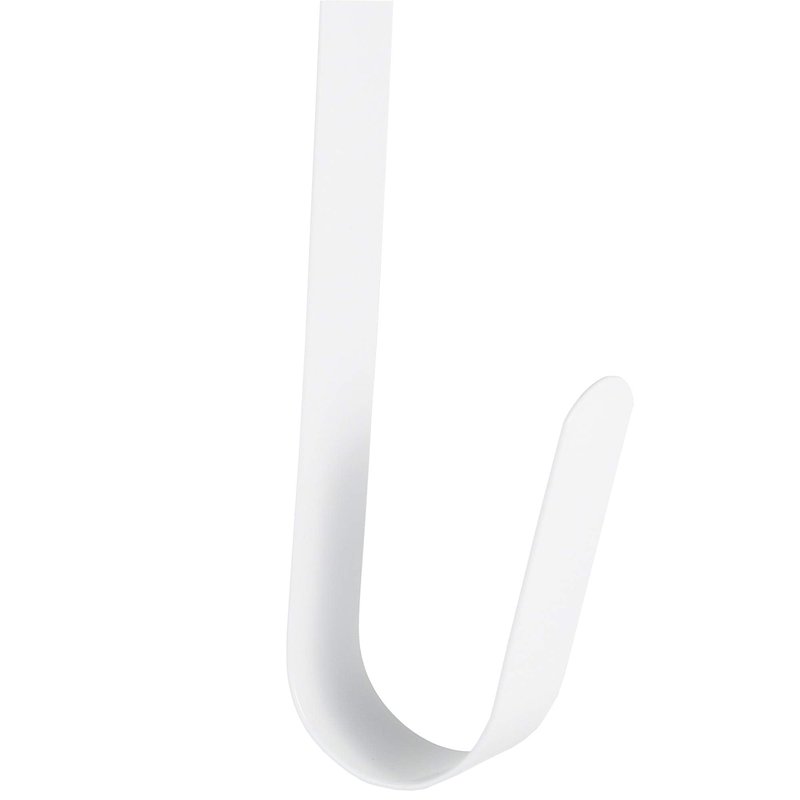 RN'D Over Door Wreath Hanger Hook - Thin Metal Overdoor Wreath Holder Seasonal Hanger Hooks for Front or Back Door (White, 12")