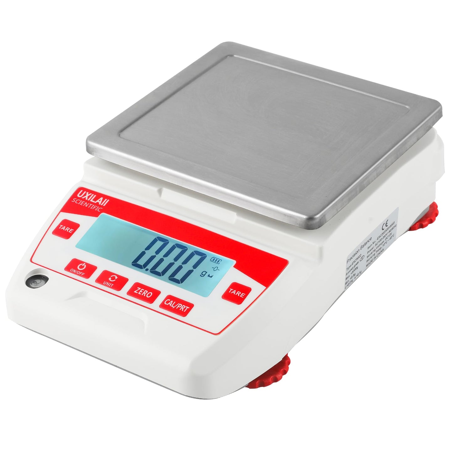 UXILAII SCIENTIFIC Lab Scale 5000g x 0.01g High Precision Electronic Analytical Balance 0.01g Accuracy Laboratory Balance Digtal Scale Gram Scale Jewelry Scale with 1Kg Calibration Weight