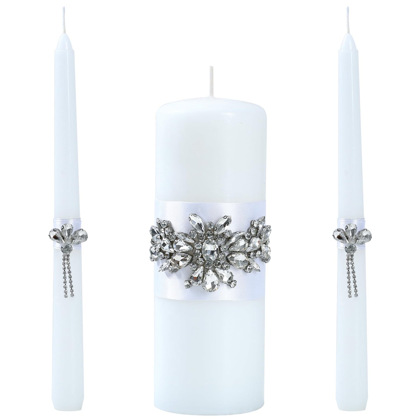 Unity Wedding Candle Set - 1 Pillar & 2 Taper Candles for Ceremony