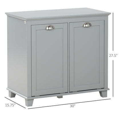 Modern Tilt-Out Laundry Sorter Cabinet, Bathroom Storage Organizer with Two-Compartment Tilt-Out Hamper,for The Kitchen