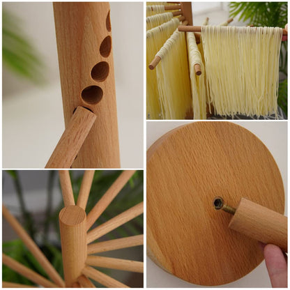 Kandishiex Pasta Drying Rack, 16-Arm Spaghetti Dryer Stand for Homemade Noodles, Quick Setup Kitchen Pasta Hanger for Fresh Pasta Drying and Storage