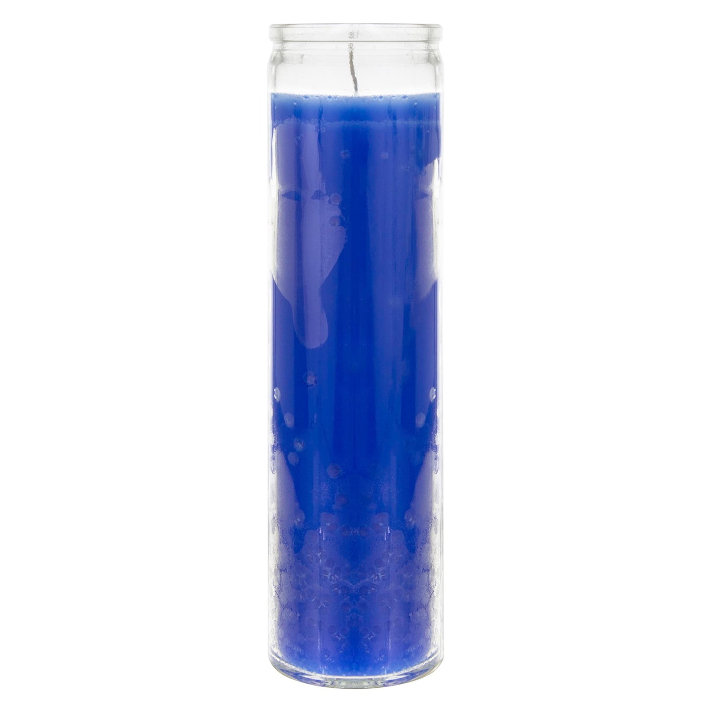 Mega Candles 6 pcs Unscented Blue 7 Day Glass Container Devotional Prayer Candles, Premium Wax Candle 2 Inch x 8 Inch, Sanctuary, Vigils, Prayers, Blessings, Religious, Memorials, Remembrance