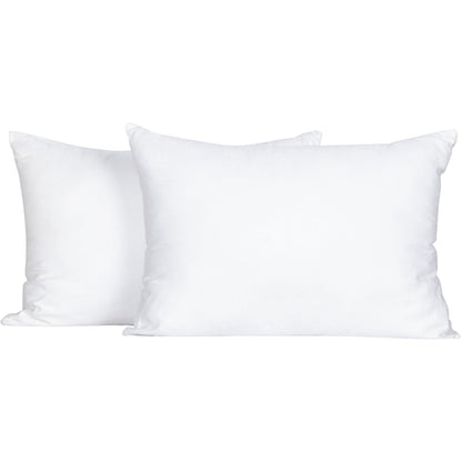 FLXXIE 2 Pack Small Cotton Down Alternative Pillows, Super Soft and Breathable Small Pillows for Sleeping, Travel, 13x18 Inches