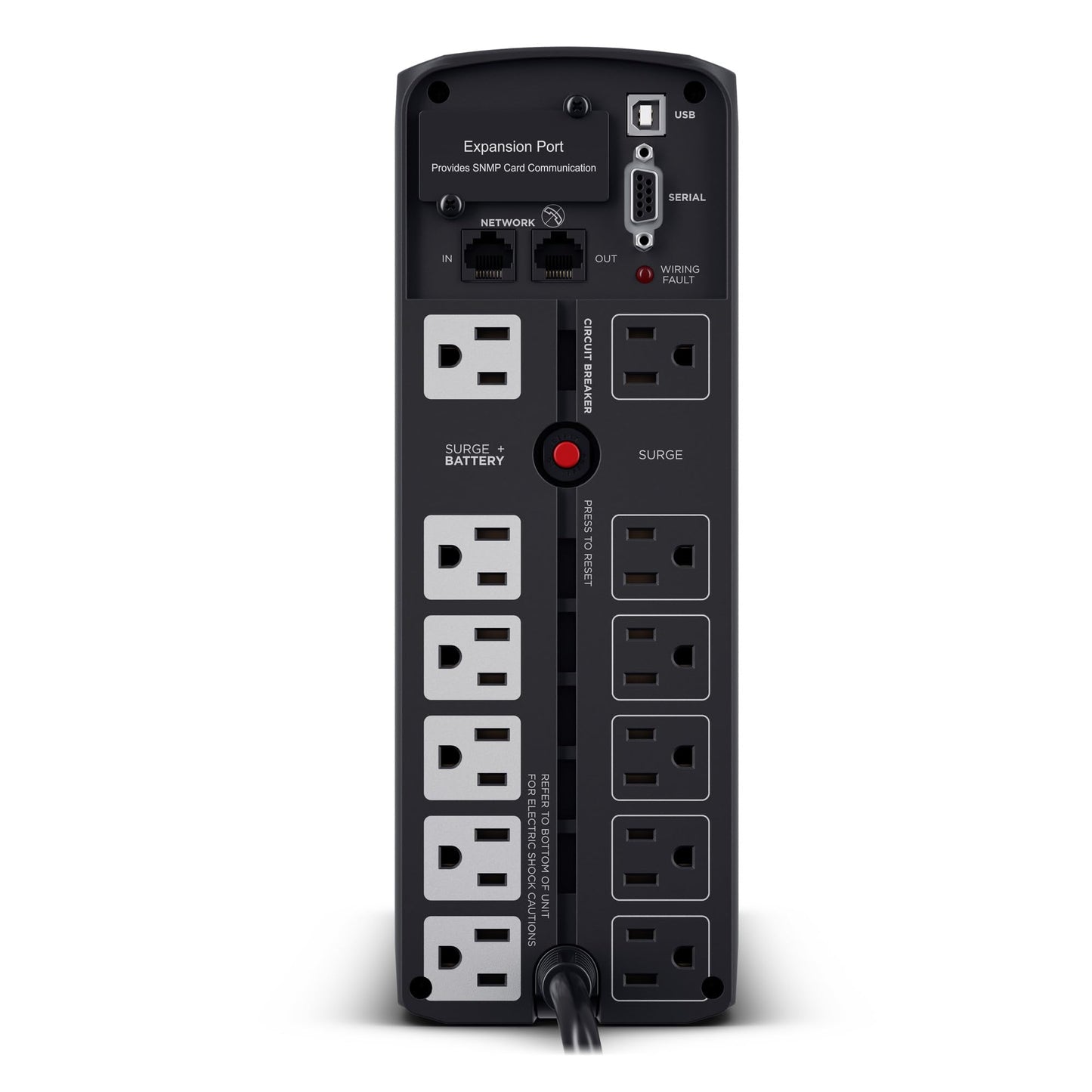 CyberPower CP1500PFCLCDTAA PFC Sinewave UPS System, 1500VA/1000W, 12 Outlets, AVR, Mini Tower, TAA Certified, Black