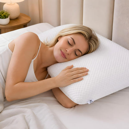 SUQ I OME Adjustable Slim Sleeper -Thin Flat Latex Pillow for Sleeping with 2 Removable Layers 3 Heights(1'', 2.5'', 3.5''), for Stomach, Side and Back Sleepers,Twill White