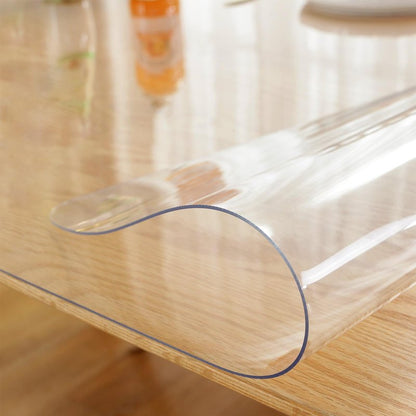 LovePads Clear Table Cover Protector, 40 x 66 Inch 2mm Thick Plastic Table Cover, Table Protector for Dining Room Table, Waterproof Dresser Cover Top for Kitchen, Coffee, Writing Desk