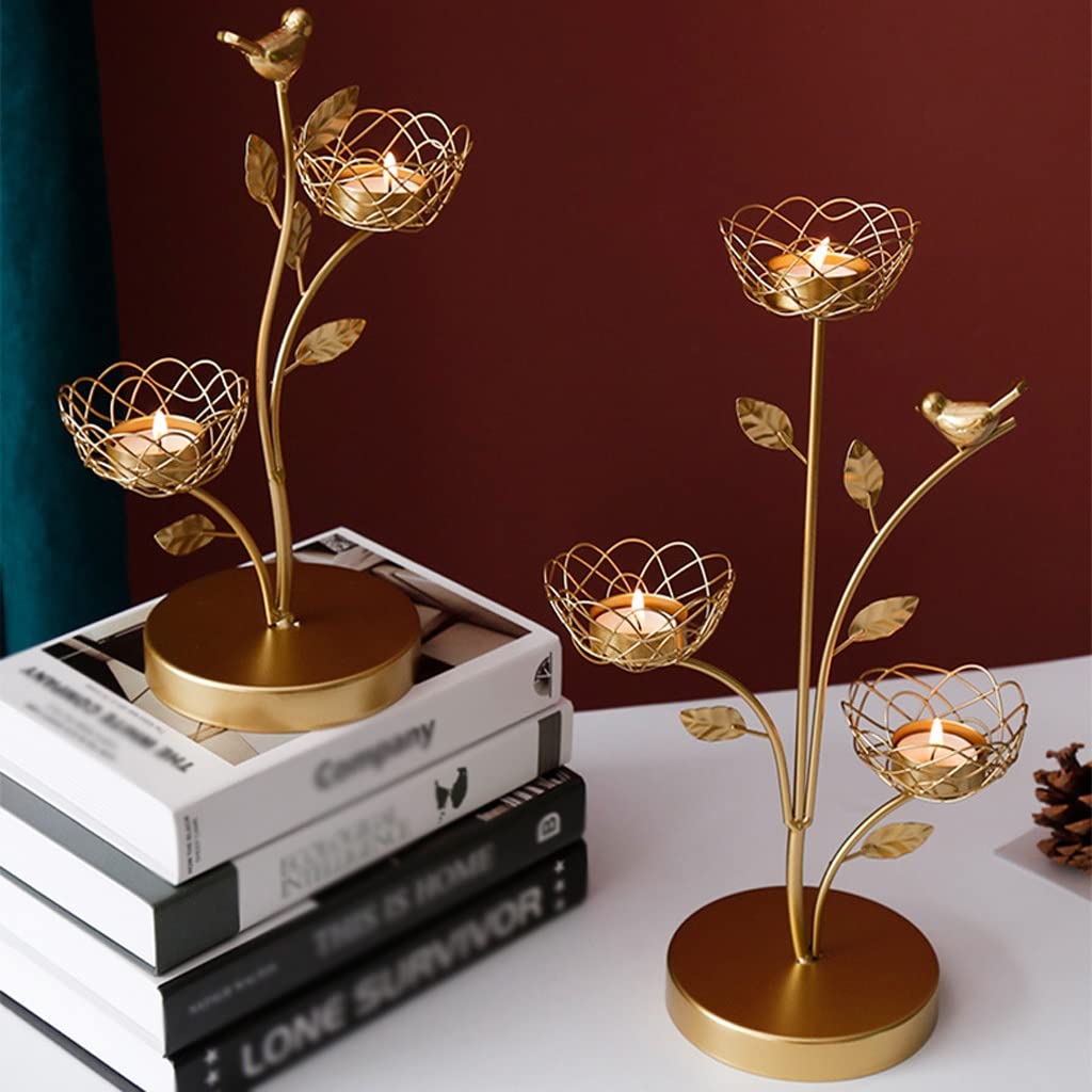 Candlestick Holders Iron Bird Candlestick Decoration Creative Table Candlestick Home Romantic Candlelight Dinner Props Candle Holders (Size : B)