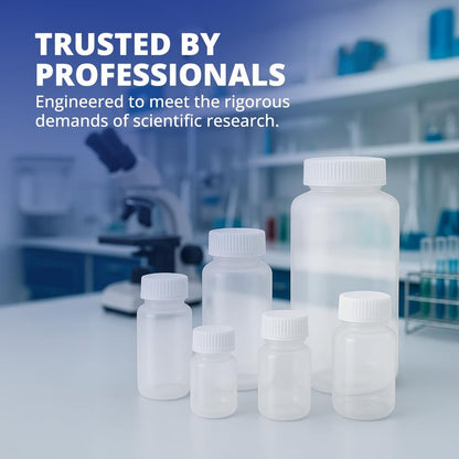 United Scientific® Unistore™ - Sample Containers with Lids - Laboratory Grade Polypropylene Wide Mouth Reagent Bottle - 32 Oz Bottles with Caps (1000ml), Plastic Bottles with Lids, Pack of 1