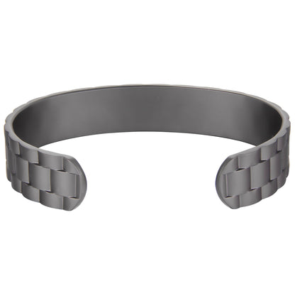 Earth Therapy Pure Copper Magnetic Black Gear Cuff Bracelet - Adjustable Unisex Sport Band with Ultra Strength Magnets