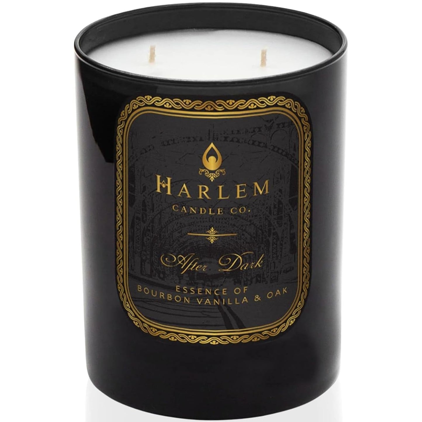 HARLEM CANDLE CO. After Dark - Luxury Scented Soy Candle, 11 oz - 80-Hour Burn Time | Bergamot, Saffron, Bourbon Vanilla, Oak | Scented Candles for Home