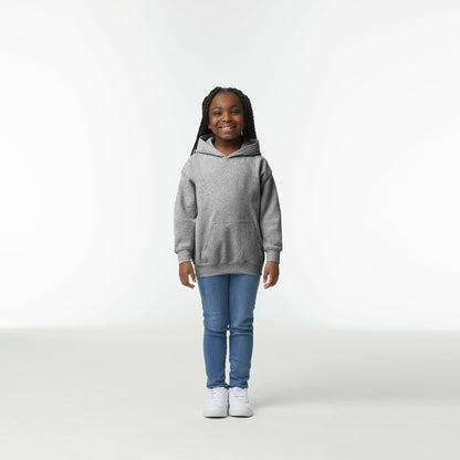 Gildan Unisex Child Hoodie Sweatshirt, Style G18500b, Navy, Medium US