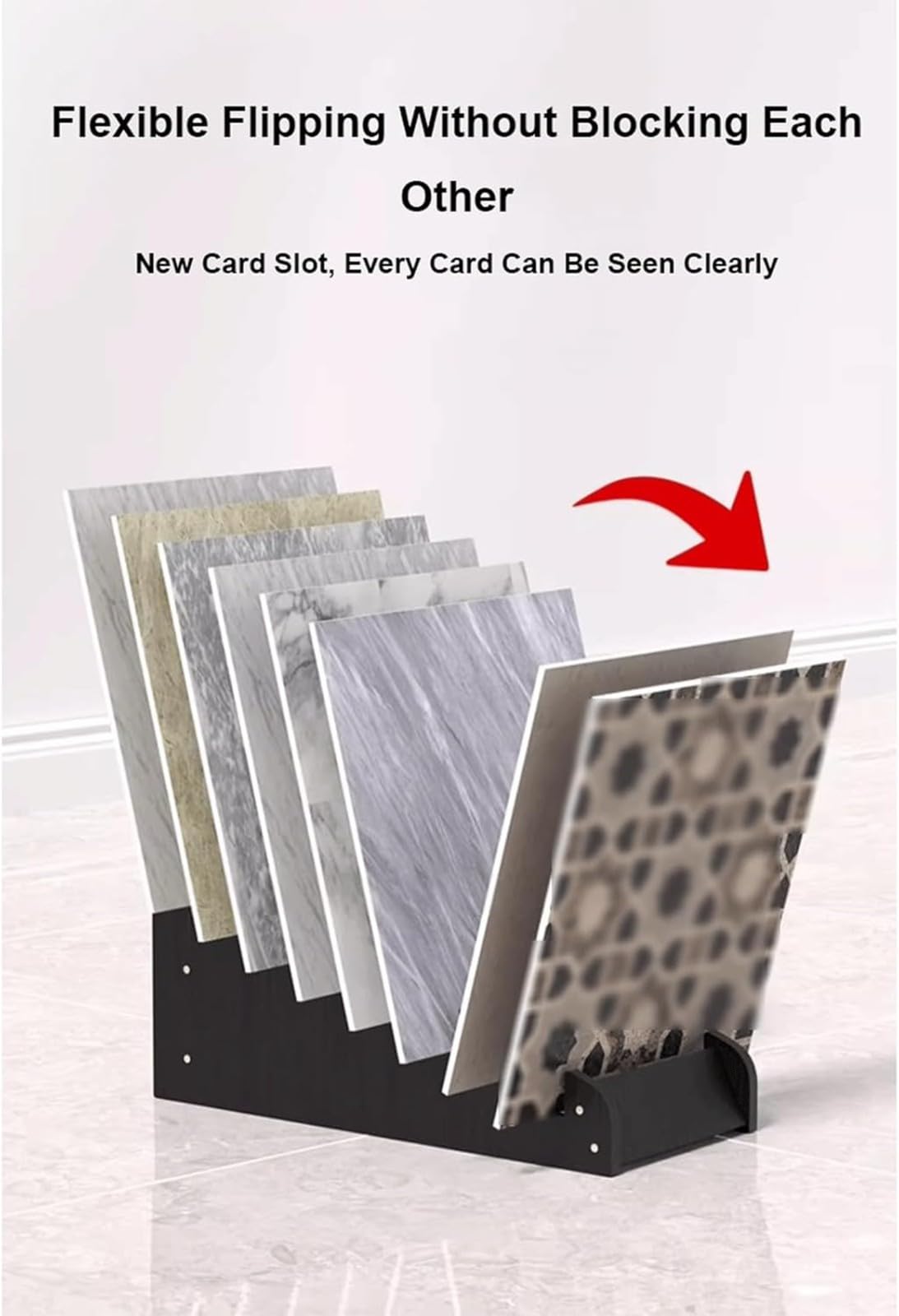 Wooden Floor Tile Display Rack - 71x43x31cm Multi-Slot Retail STO Stand for Building Materials Shelf for Showrooms & Stores Perfect for Product Showcasing