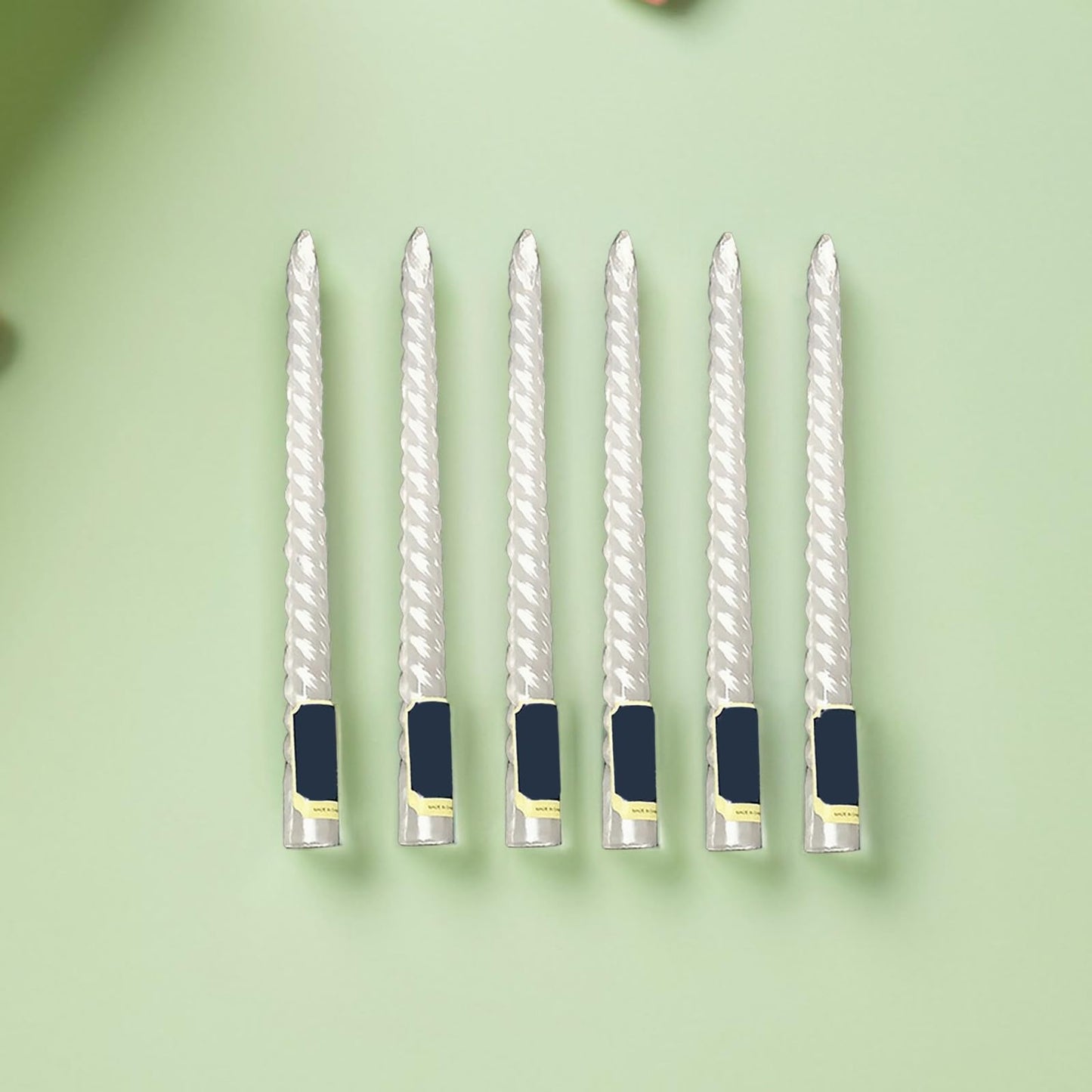 VOSAREA 6pcs White Long Taper Candles Made of Paraffin with Smoke-Free and Long Burning Features European Style Rod Candles for Weddings and Home Decor