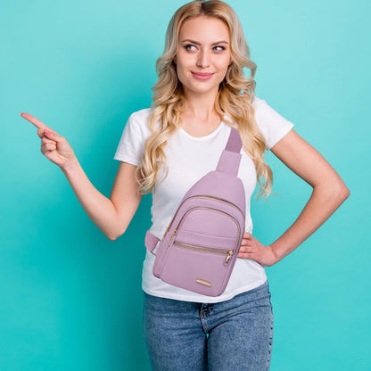Cross Body Bag Sling Backpack Fanny Pack Small Crossbody Bags for Women Trendy - Black
