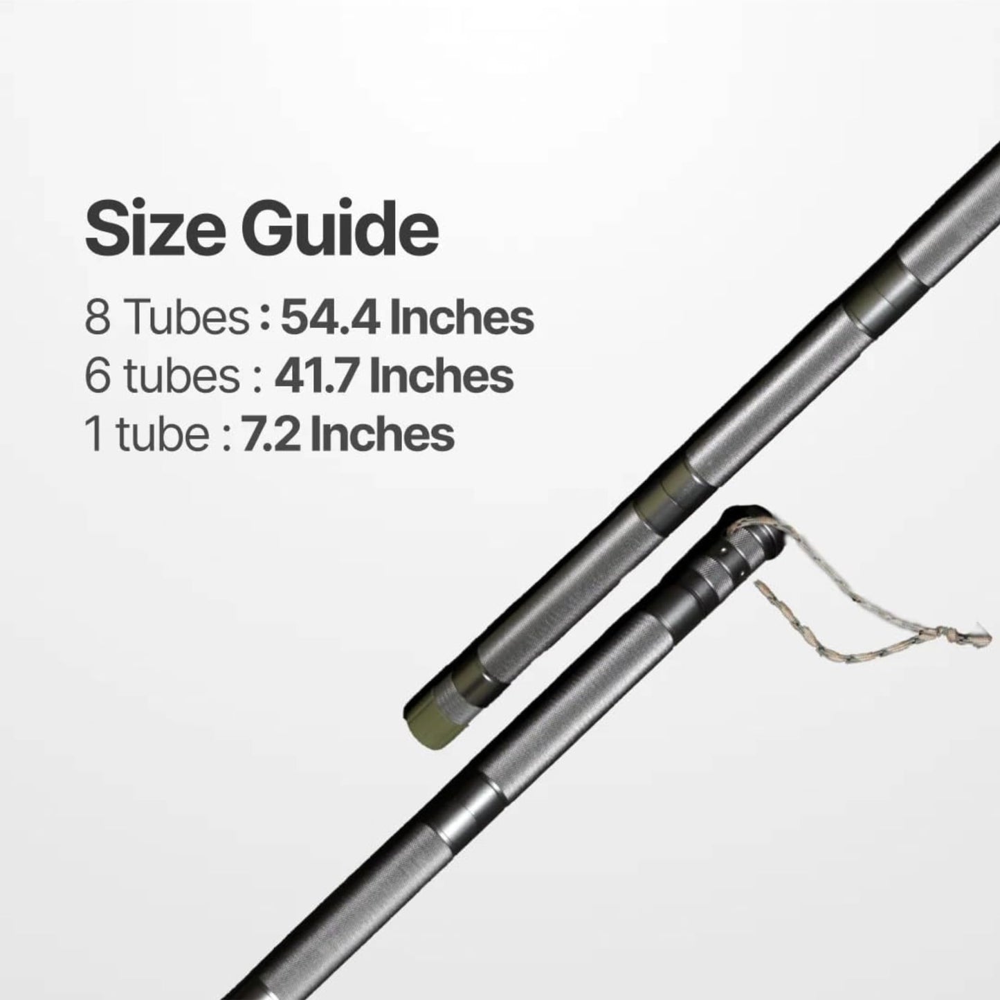 Prime Adventure Hiking Tactical Stick Walking Staff - Outdoor Multitool Gear Trekking Pole Collapsible Retractable Premium 15 in 1 | 8 Tubes