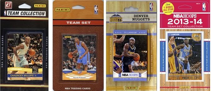 NBA Denver Nuggets 4 Different Licensed Trading Card Team Sets