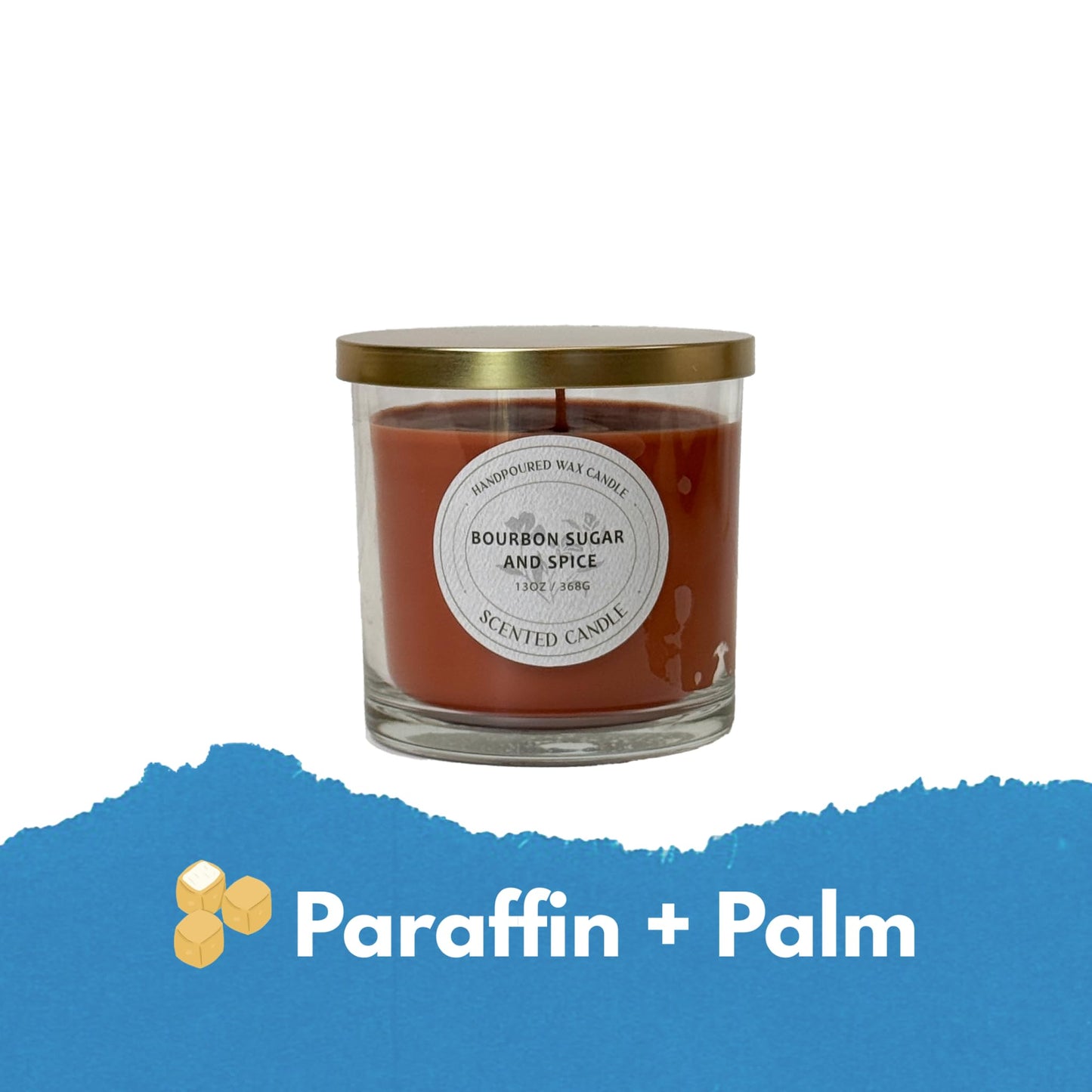 Signature Scented Candle 13oz with Lid – CW Studio Color Sprayed Glass Jar, Clean Burn Soy & Paraffin Wax, Smokeless Long Burn, Home Decor & Gift Giving