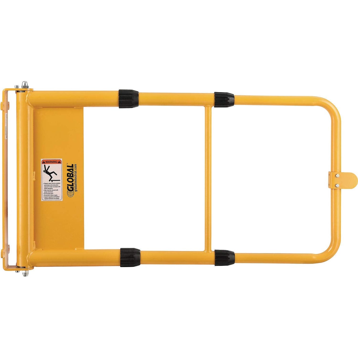 Global Industrial Universal Spring-Loaded Safety Swing Gate, 22" to 40" W Adjustable Opening, Self-Closing Safety Gate, Powder Coated High-Visibility Yellow