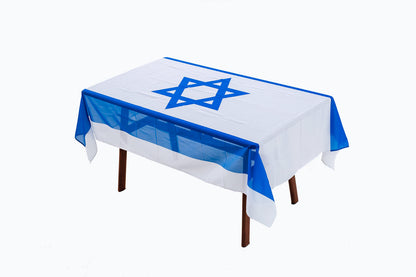 MSFHHA Rectangular Tablecloth Israel Israeli Flag Fade-Resistant Washable National Flag Tablecloth, Suitable for Kitchen Dining Family Gatherings and Outdoor Events,59 Inches * 83 Inches.