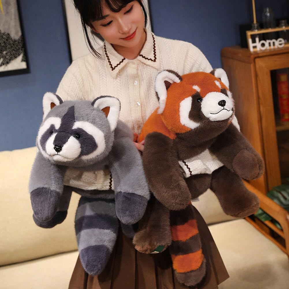 Weighted Red Panda Stuffed Animals, 25 in Cute Red Panda Plush Pillow Toys, Super Soft Hugging Plushie Birthday Gifts for Kids Adults