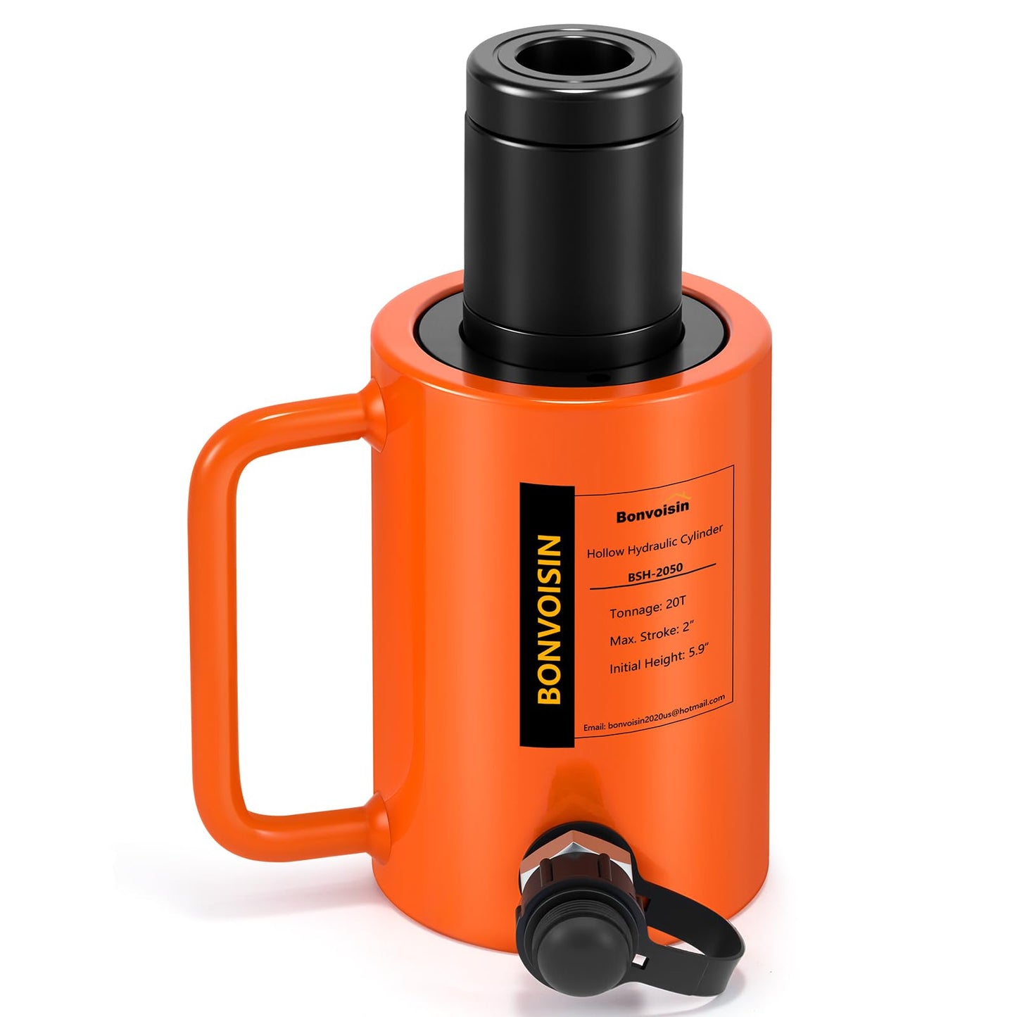 Bonvoisin Hydraulic Hollow Jack Cylinder 20T Hydraulic Ram Cylinder 2" Stroke Porta Power Ram Single Acting Lifting Cylinders for Machinery Shipbuilding