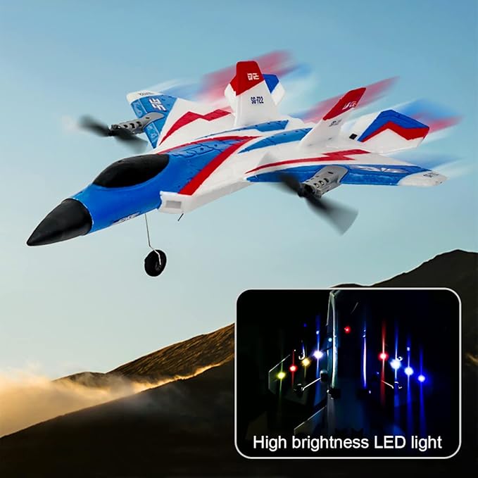 RC Plane 4 Channel Remote Control Airplane F-22 RC Airplane for Beginners Adult with Stunt Flying Xpilot Stabilization System &amp Aerobatic Two Batteries Gift Toy for Kids